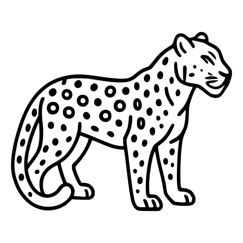 Leopard Outline - Digital File - XCS Friendly Digital My Custom Designs PDF