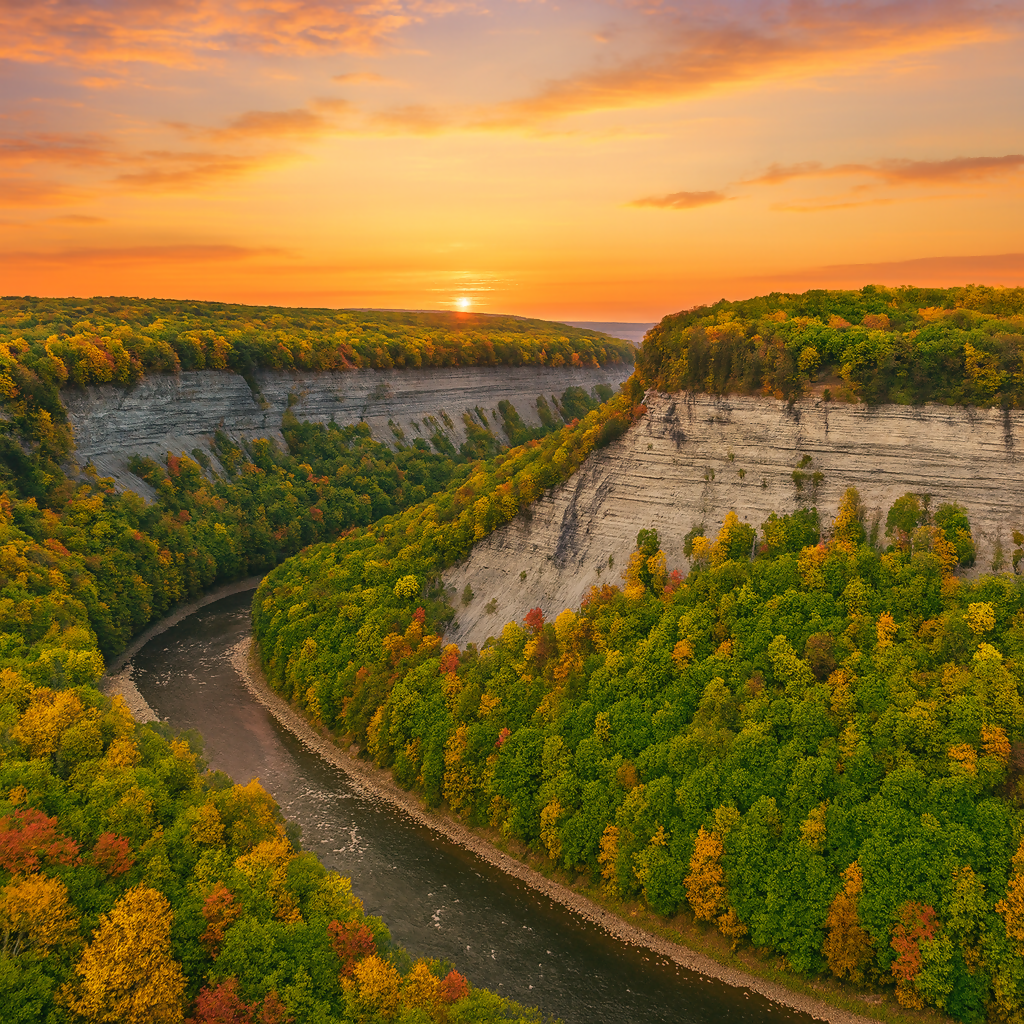 Letchworth State Park - New York United States - Rendered - Digital File Digital My Custom Designs PDF