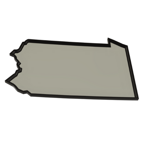 Pennsylvania Wall Lightbox - United States - 3D Print File - Digital File Digital My Custom Designs