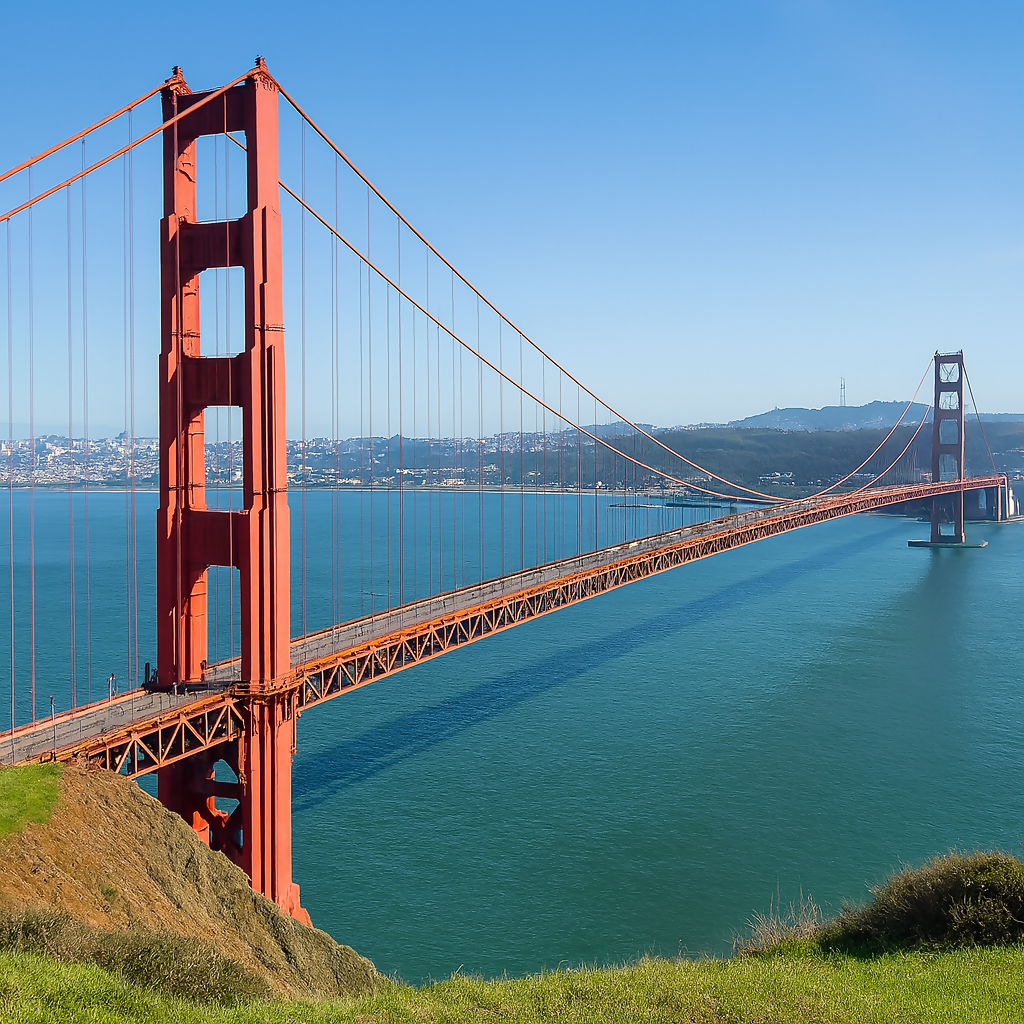 Golden Gate Bridge - San Francisco - California United States - Rendered - Digital File Digital My Custom Designs PDF