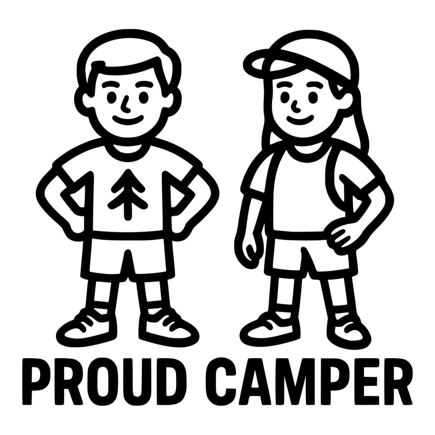 Proud Camper Kids - Digital File - XCS Friendly Digital My Custom Designs PNG