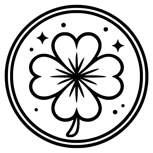 Lucky Clover Badge - Digital File - XCS Friendly Digital My Custom Designs PDF