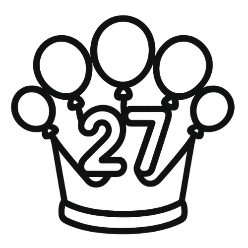 Birthday Balloon Crown 27 - Digital File - XCS Friendly Tumbler My Custom Designs PNG
