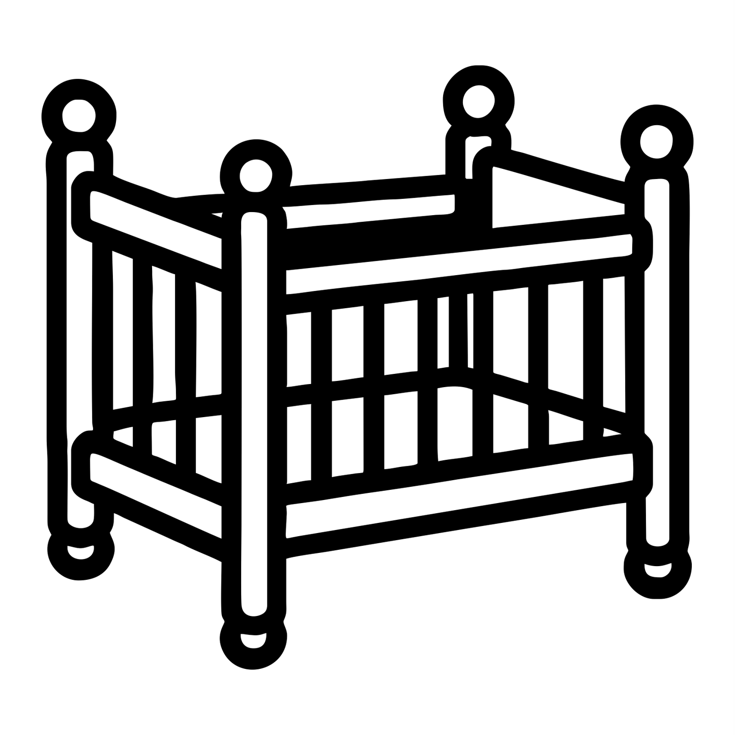 Cartoon Crib Sketch - Digital File - XCS Friendly Tumbler My Custom Designs PNG