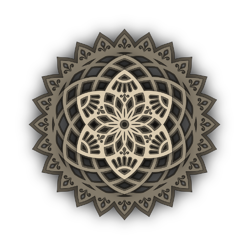 Mandala 4 Layered Design - Digital File - SVG Digital File My Custom Designs SVG