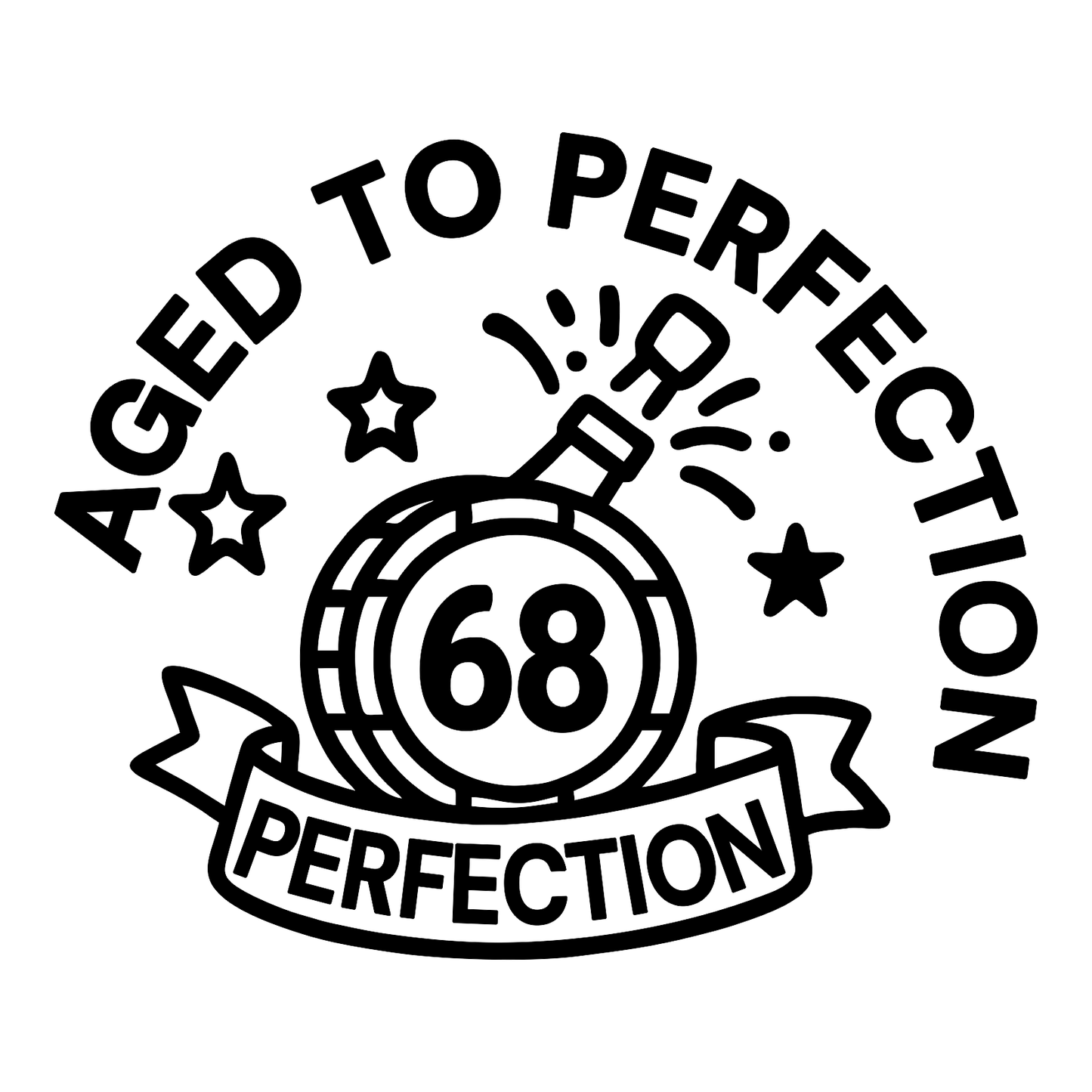 Funny Aged to Perfection - Digital File - XCS Friendly Tumbler My Custom Designs PNG