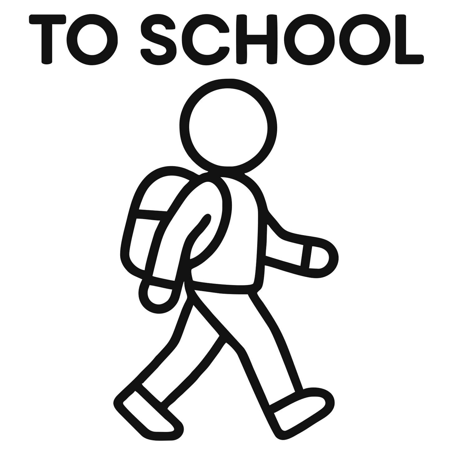 Student Walking To School - Digital File - XCS Friendly Tumbler My Custom Designs PNG