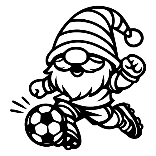 Cartoon Soccer Gnome - Digital File - XCS Friendly Digital My Custom Designs PDF