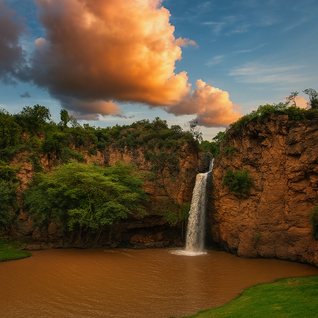 Makalia Waterfalls - Lake Nakuru Kenya - Africa - Rendered - Digital File Digital My Custom Designs PDF
