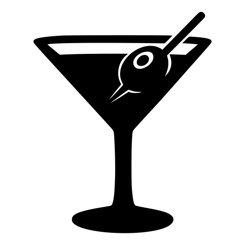 Martini with Olive Silhouette - Digital File - XCS Friendly Digital My Custom Designs PDF