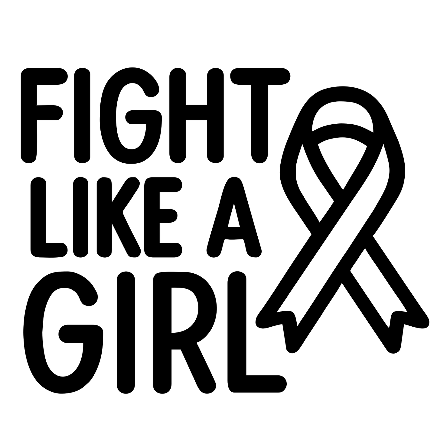 Fight Like a Girl - Digital File - XCS Friendly Digital My Custom Designs PNG