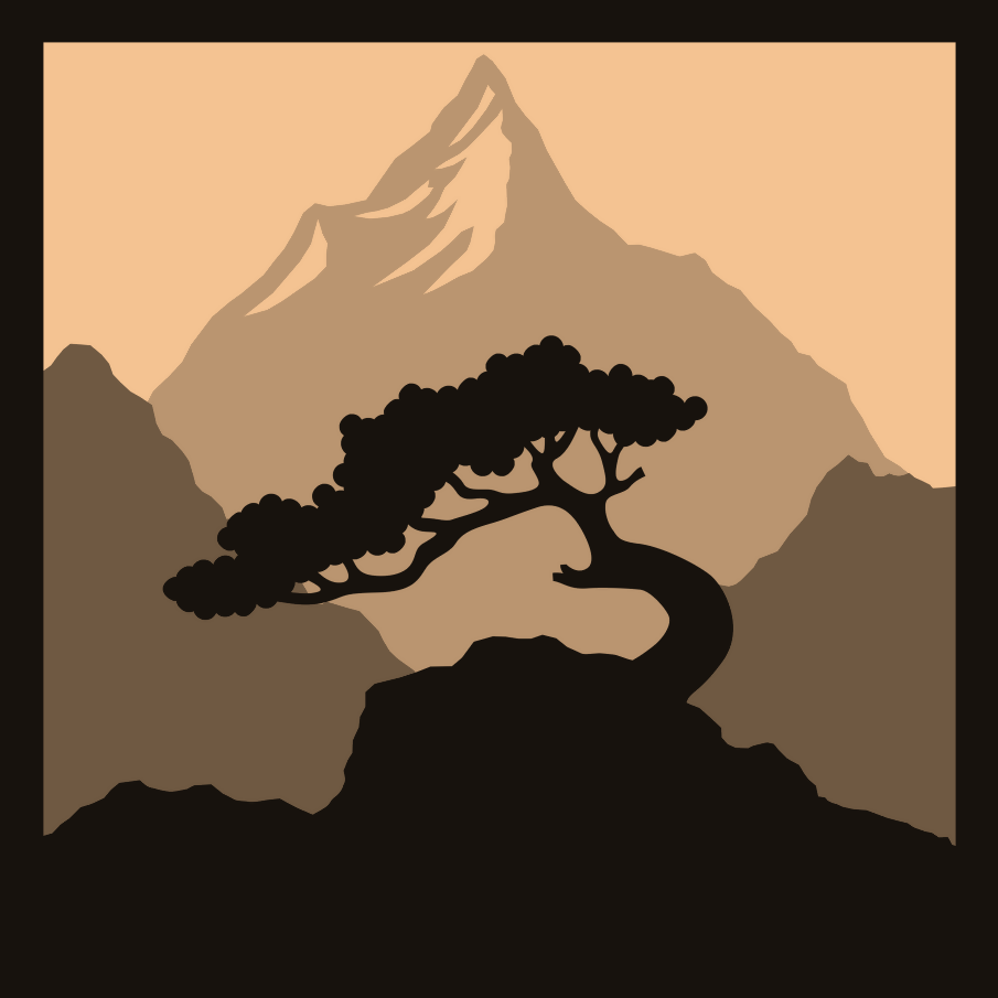 Bonsai Tree - Scenic - Lightbox - Layered - Digital File Digital My Custom Designs