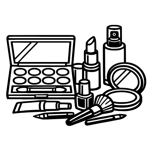 Bride Makeup Kit Sketch - Digital File - XCS Friendly Digital My Custom Designs PDF