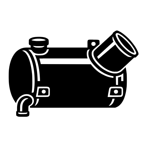 Truck Air Filter Housing Cylinder Silhouette - Vector Graphics - Digital File Digital My Custom Designs PDF