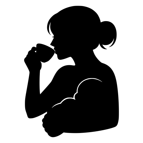 Mom Drinking Coffee - Digital File - XCS Friendly Digital My Custom Designs PDF