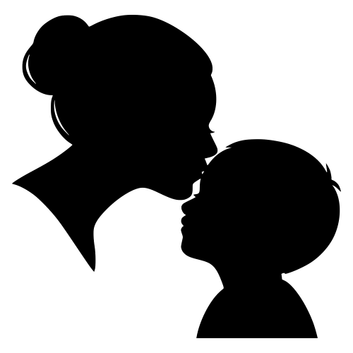 Mom Kissing Child - Digital File - XCS Friendly Digital My Custom Designs PDF