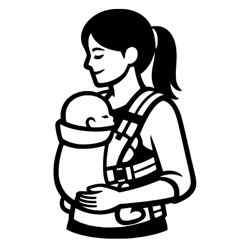 Mom with Baby Carrier - Digital File - XCS Friendly Digital My Custom Designs PDF