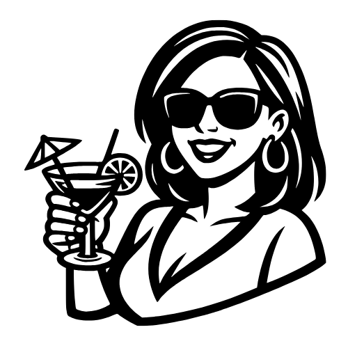 Mom with Cocktail Sketch - Digital File - XCS Friendly Digital My Custom Designs PDF