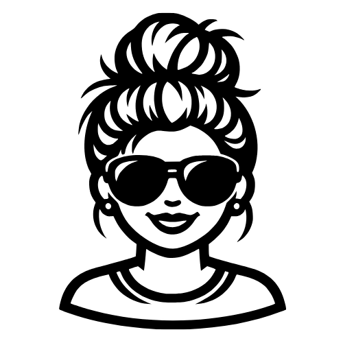 Mom with Messy Bun Cartoon - Digital File - XCS Friendly Digital My Custom Designs PDF