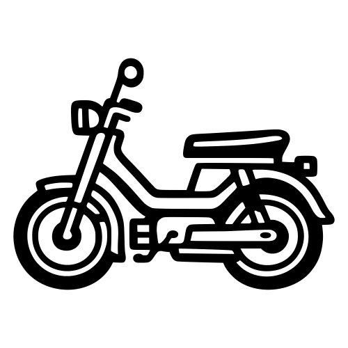 Moped Silhouette - Digital File - XCS Friendly Digital My Custom Designs PDF