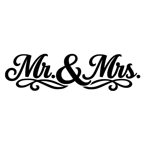 Mr. & Mrs. text - Digital File - XCS Friendly Digital My Custom Designs PDF