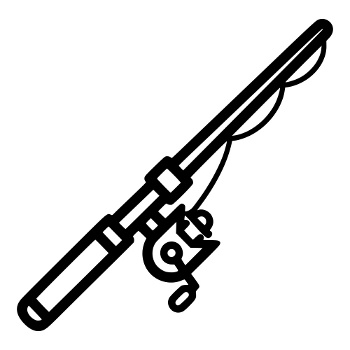 Fishing Rod Outline - Digital File - XCS Friendly Digital My Custom Designs PDF