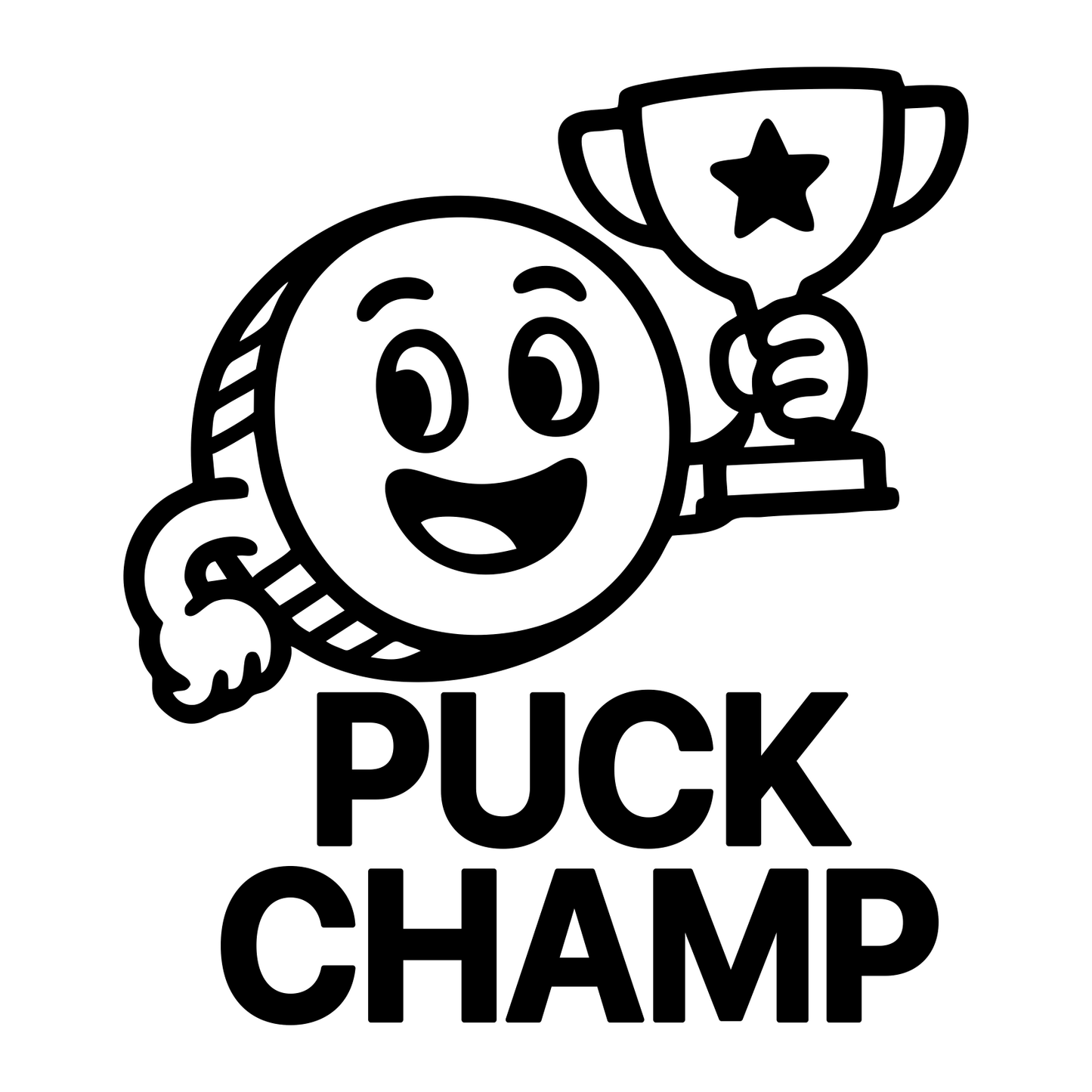 Funny Puck Champ - Digital File - XCS Friendly Tumbler My Custom Designs PNG