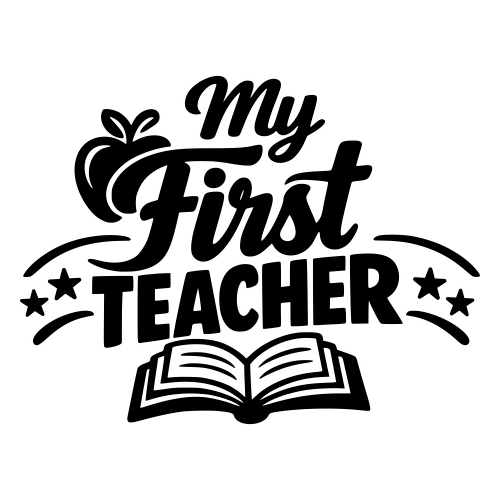 My First Teacher Design Illustration - Digital File - XCS Friendly Digital My Custom Designs PDF