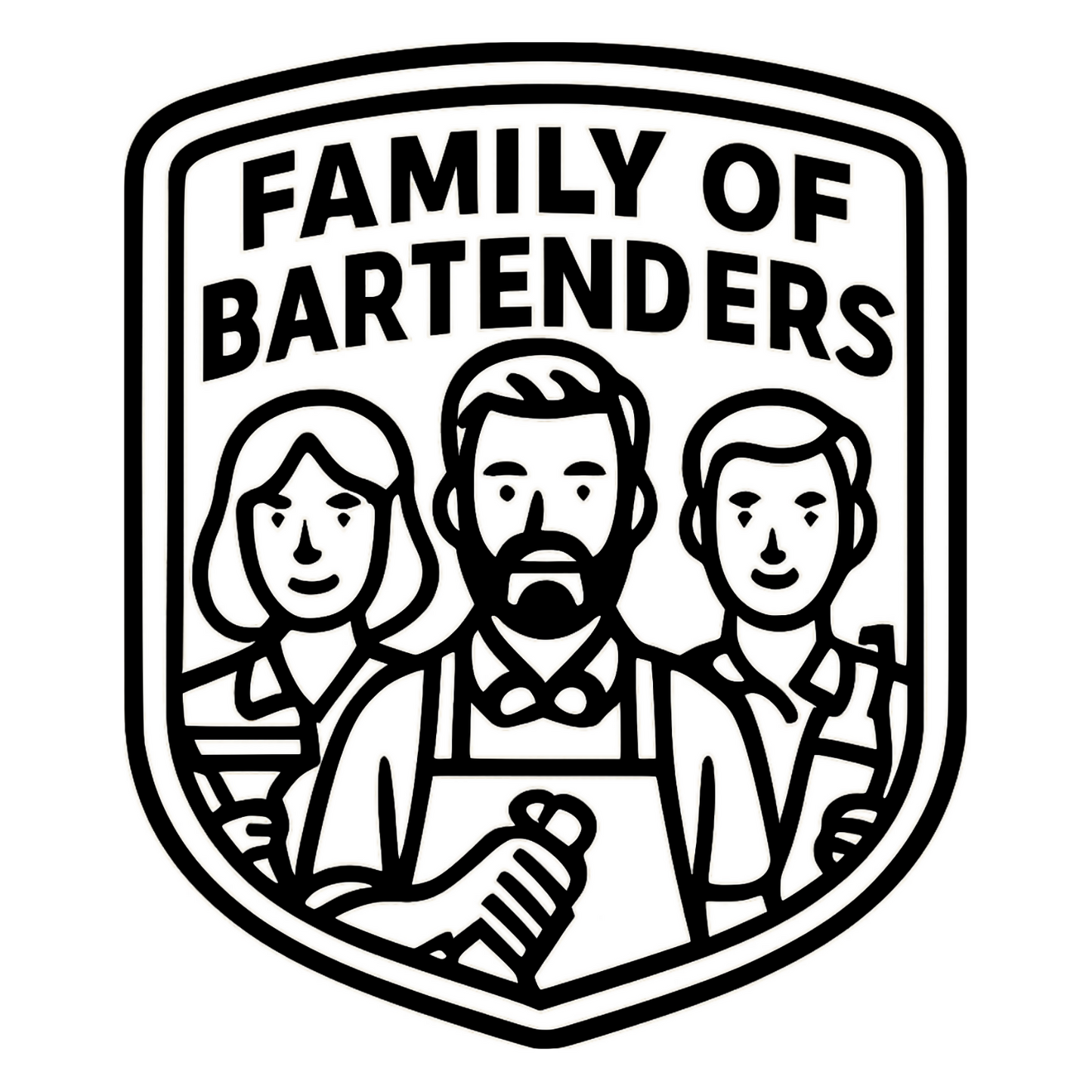 Family Of Bartenders Badge - Digital File - XCS Friendly Tumbler My Custom Designs PNG