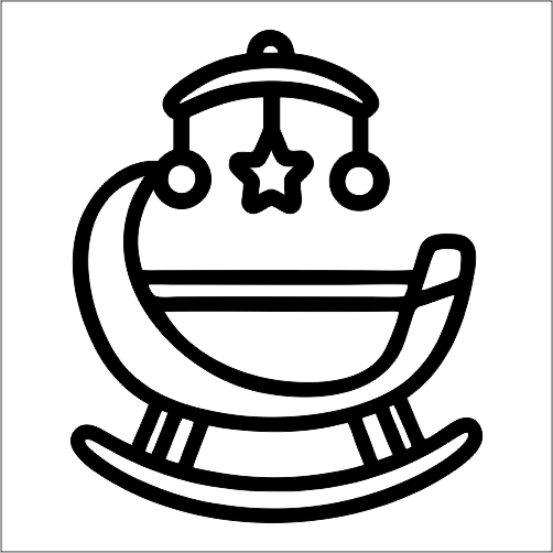 Cradle Sketch - Digital File - XCS Friendly Tumbler My Custom Designs PNG