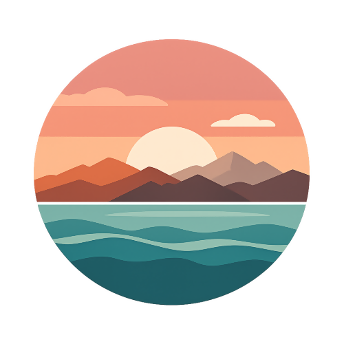 Nature & Outdoors - Serene Sunset Over The Mountains - T Shirt Designs - Digital File Digital My Custom Designs 300 DPI PNG