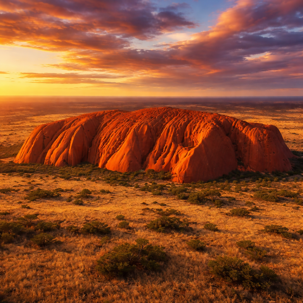 Uluru (Ayers Rock) - Northern Territory - Australia - Rendered - Digital File Digital My Custom Designs PDF