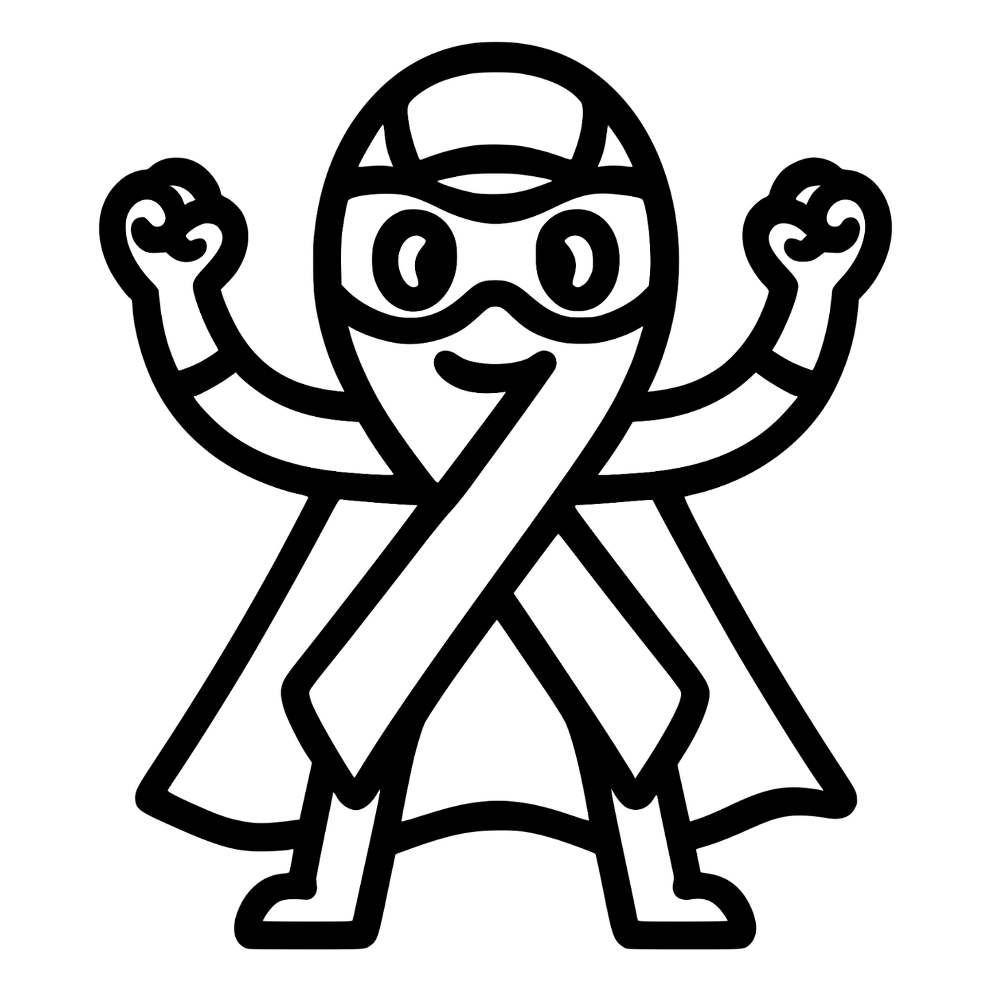 Cartoon Superhero Ribbon - Digital File - XCS Friendly Digital My Custom Designs PNG