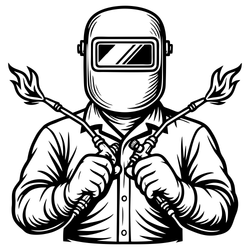 Welder Mask With Crossed Torches - Digital file - XCS Friendly Digital My Custom Designs PDF