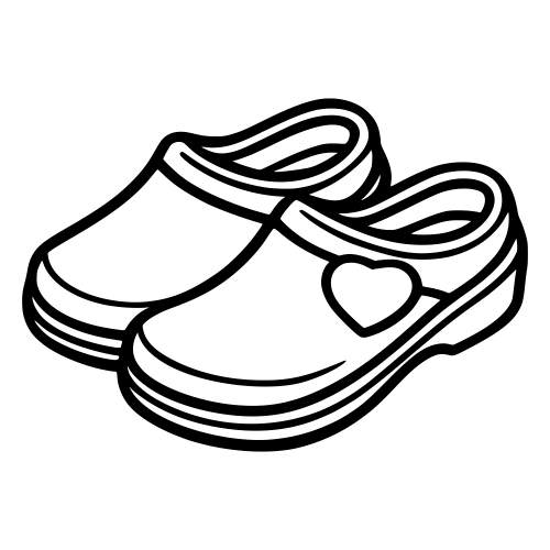 Nurse Shoes (clogs) Outline - Digital File - XCS Friendly Digital My Custom Designs PDF