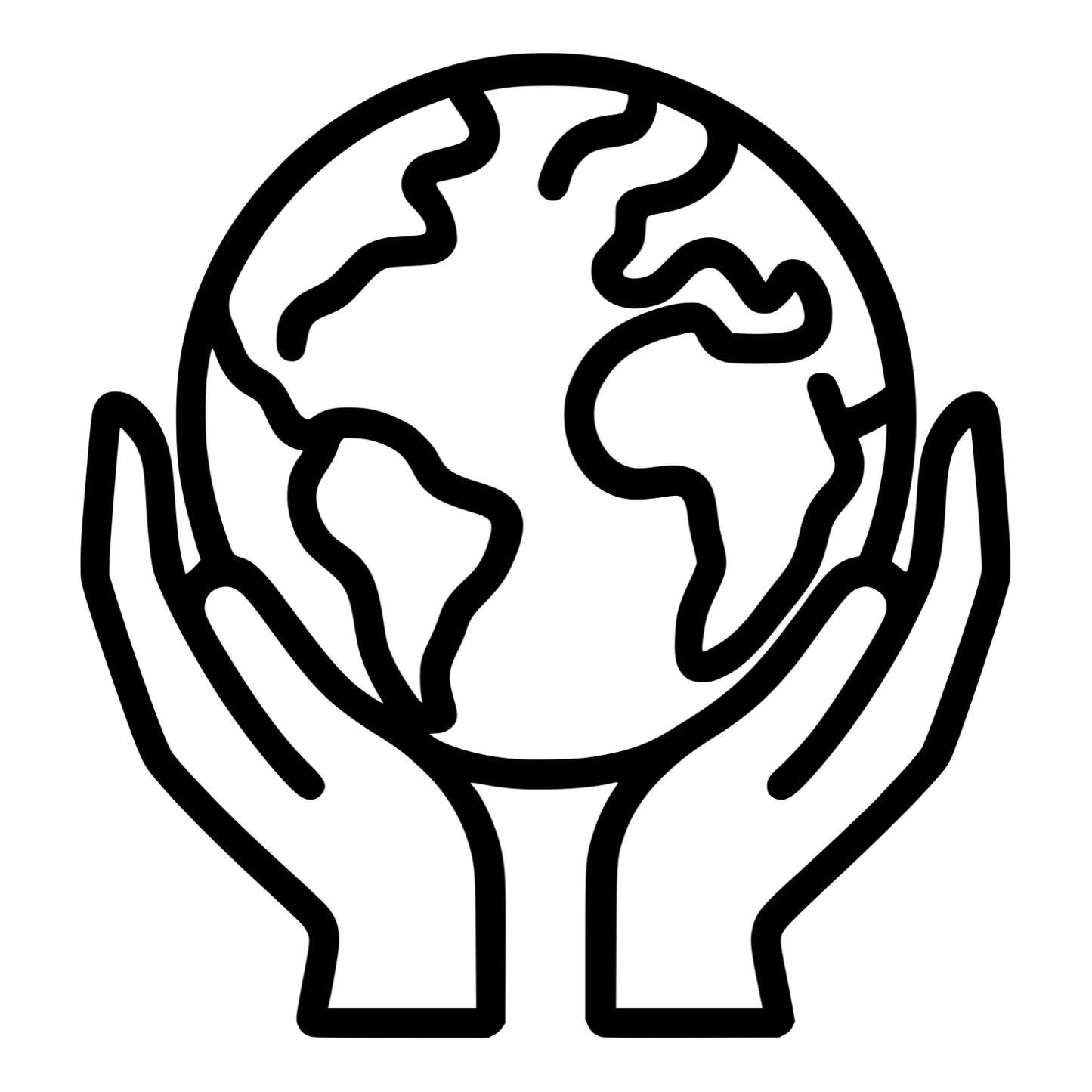 Hands Holding Earth Design - Digital File - XCS Friendly Digital My Custom Designs PNG