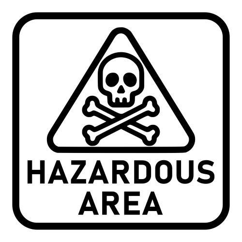 Hazardous Area Sign - Digital File - XCS Friendly Digital My Custom Designs PDF