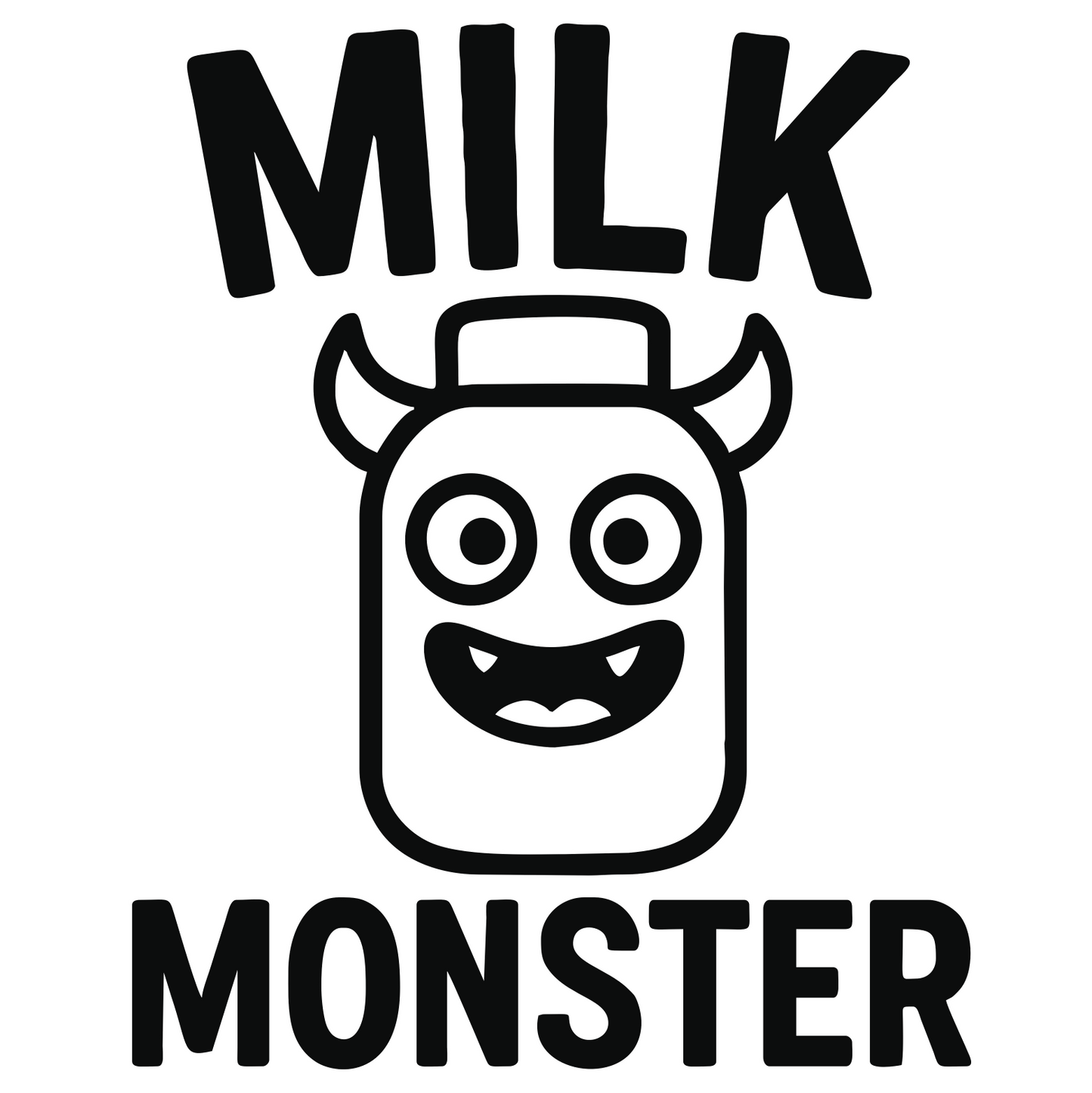 Funny Milk Monster - Digital File - XCS Friendly Tumbler My Custom Designs PNG