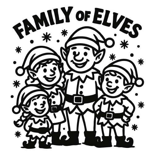 Family of Elves - Digital File - XCS Friendly Digital My Custom Designs PDF