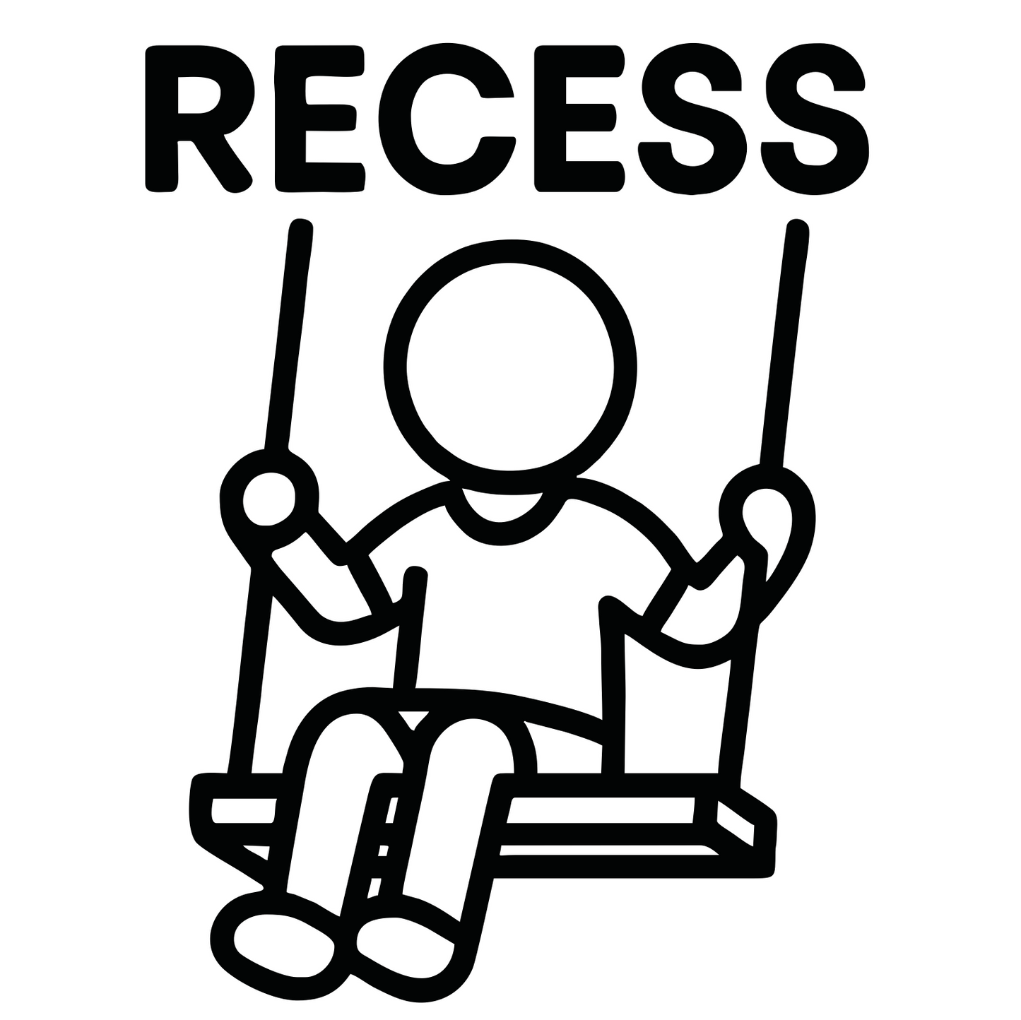 Kid On Swing At Recess - Digital File - XCS Friendly Tumbler My Custom Designs PNG