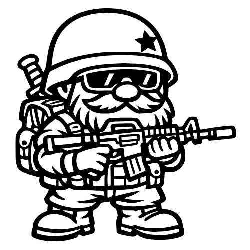 Cartoon Soldier Gnome - Digital File - XCS Friendly Digital My Custom Designs PDF