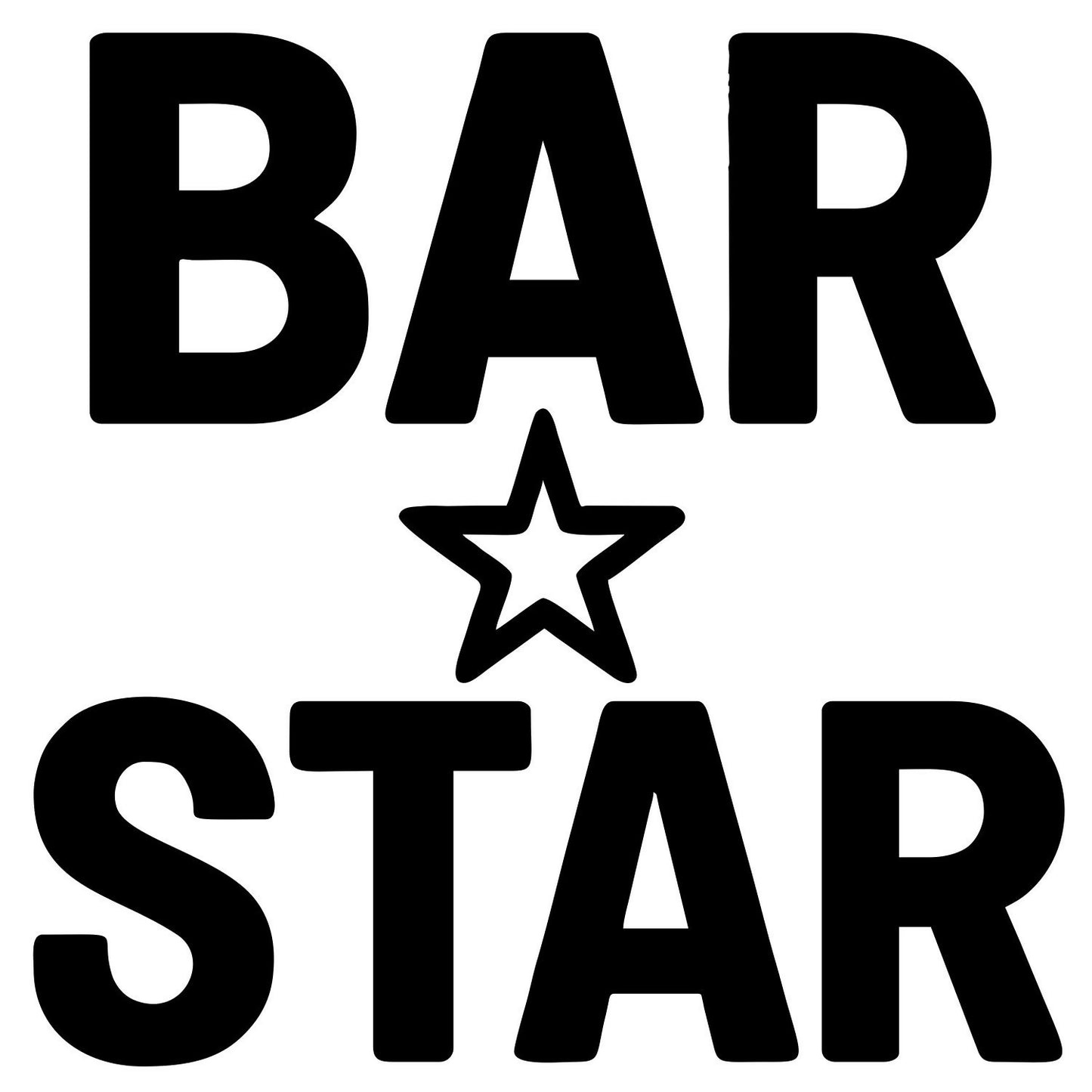 Bar Star Lettering - Digital File - XCS Friendly Tumbler My Custom Designs PNG