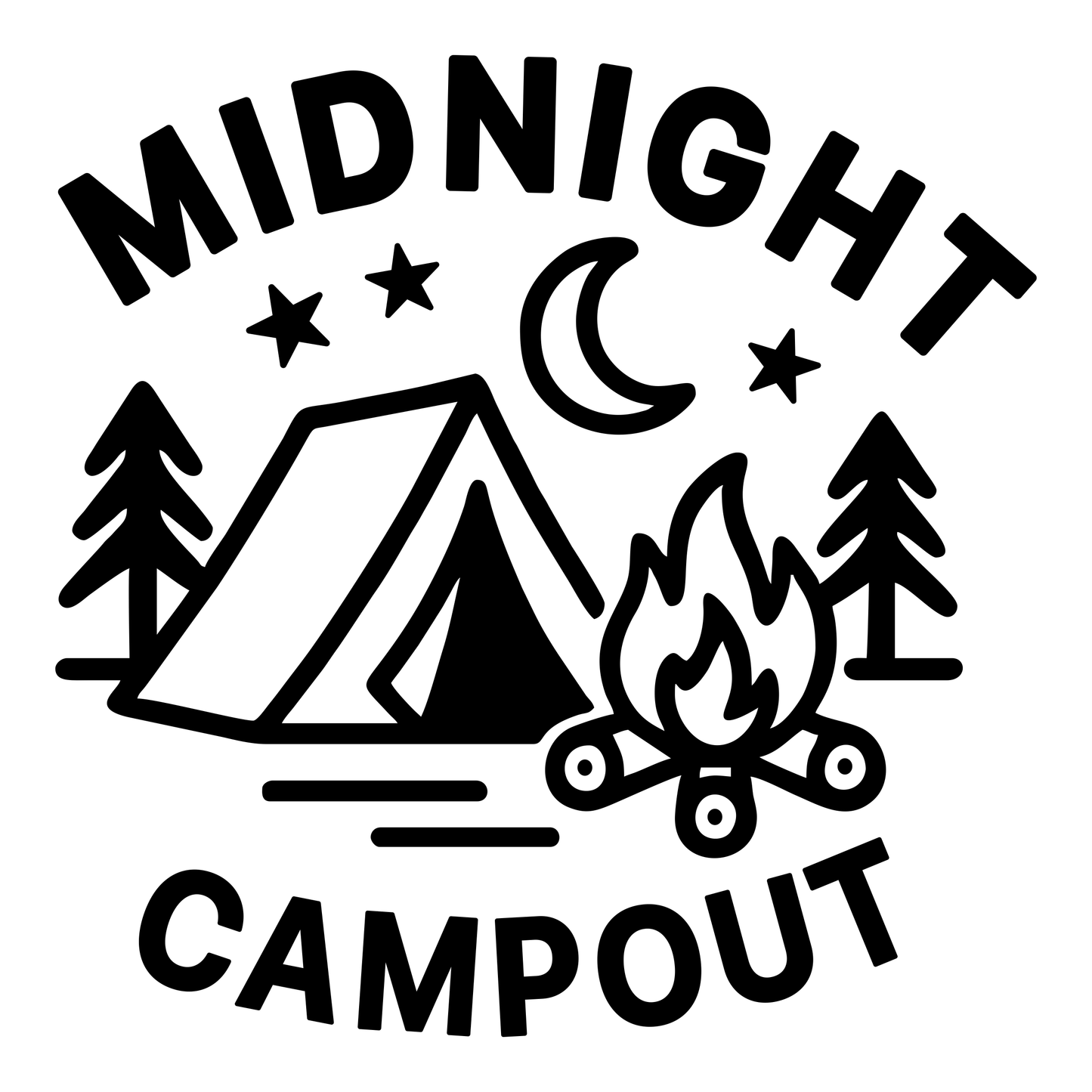 Funny Midnight Campout - Digital File - XCS Friendly Digital My Custom Designs PNG