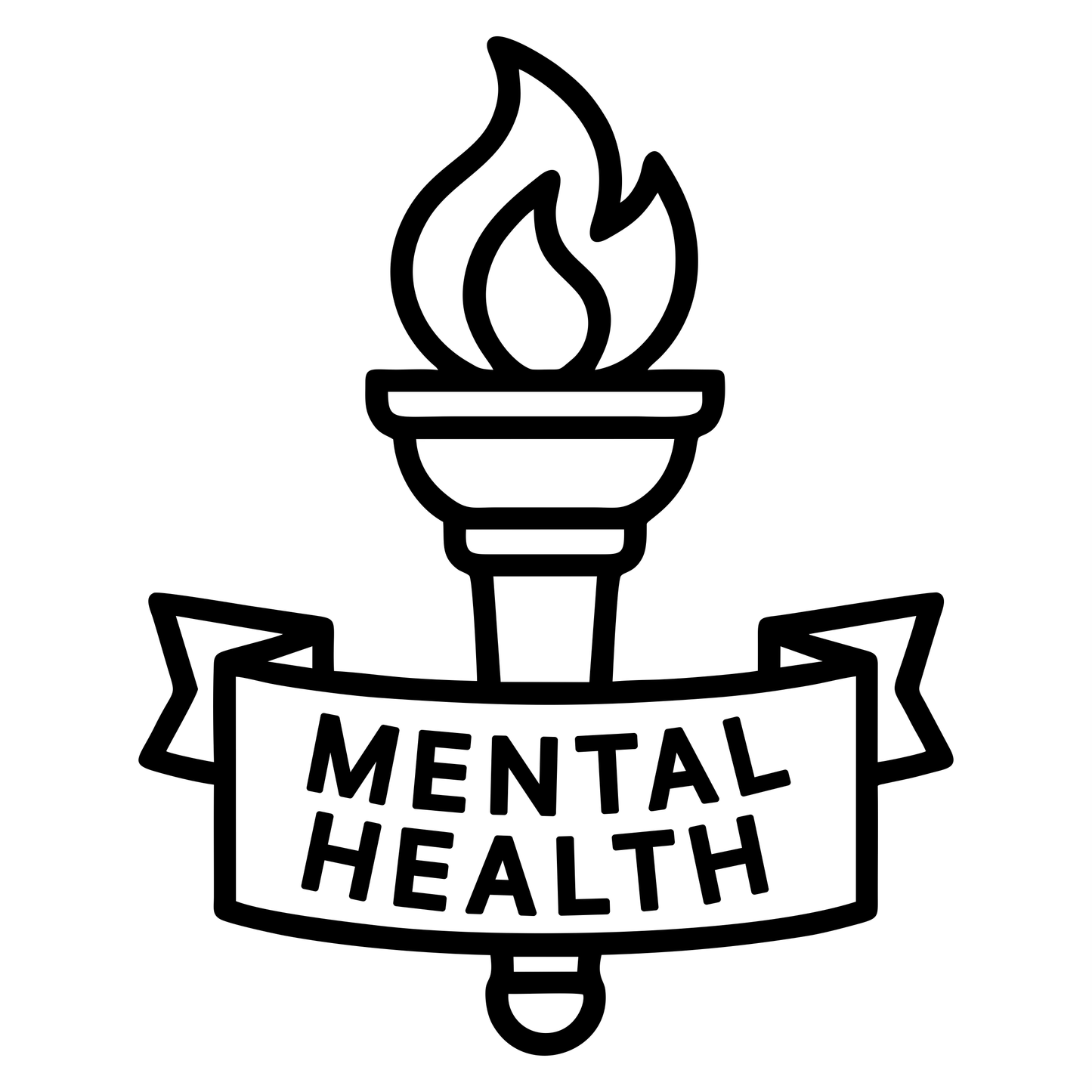 Mental Health Torch - Digital File - XCS Friendly Digital My Custom Designs PNG