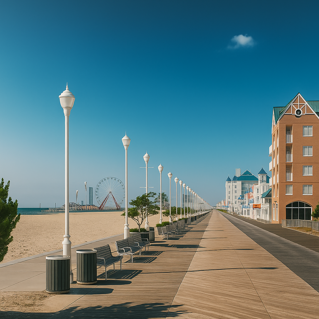 Ocean City Boardwalk - Maryland United States - Rendered - Digital File Digital My Custom Designs PDF