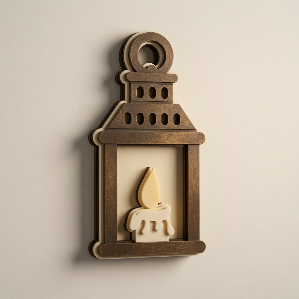 Old Lantern Layered Wall Decor - Digital File - SVG - Layered Design