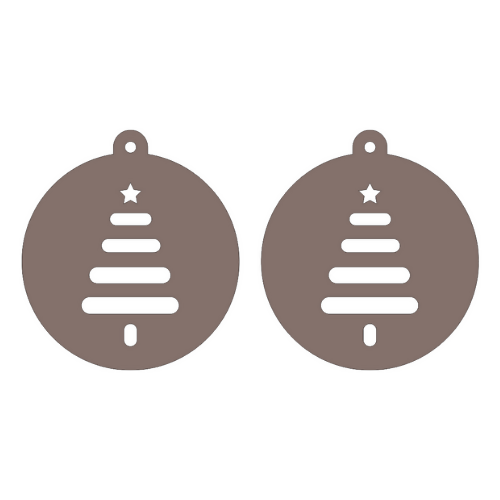 Christmas Tree Modern Cutout Earrings - Digital File Digital My Custom Designs SVG