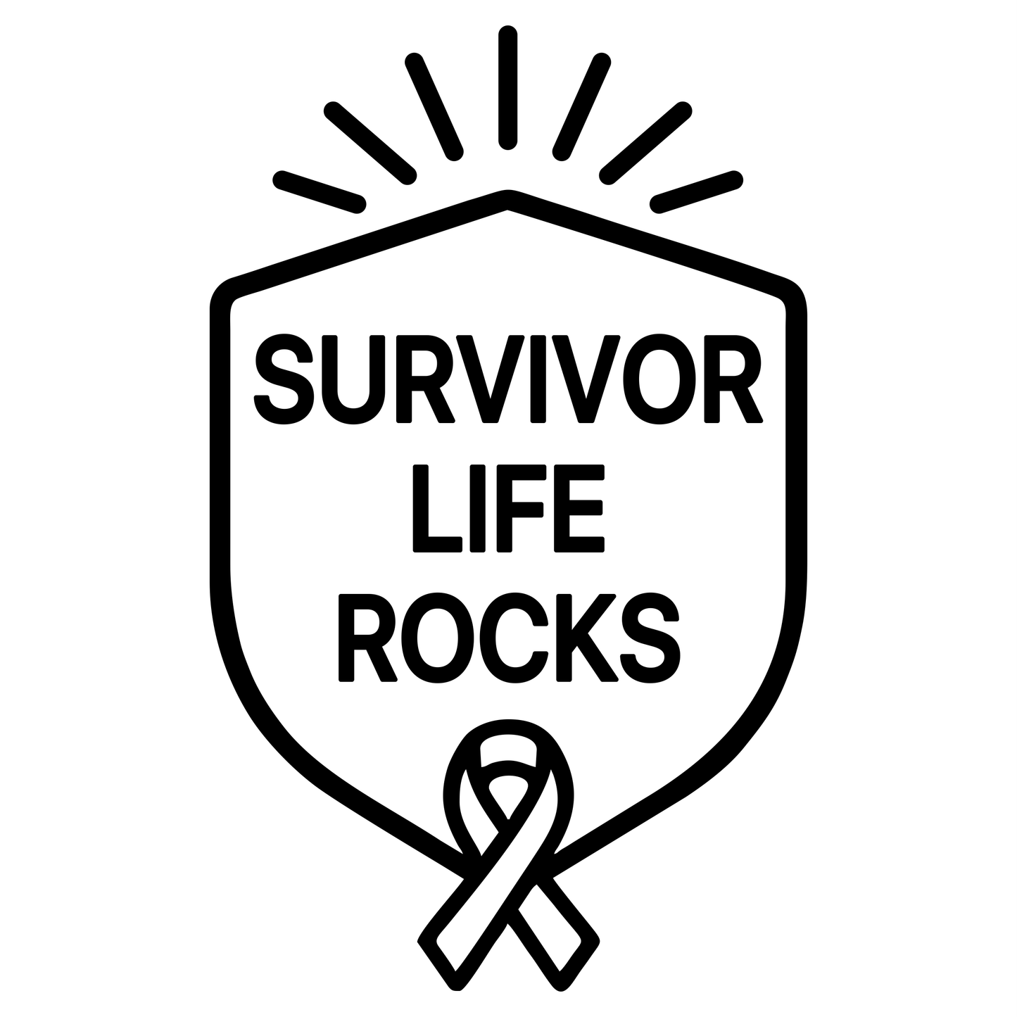 Survivor Life Rocks - Digital File - XCS Friendly Digital My Custom Designs PNG
