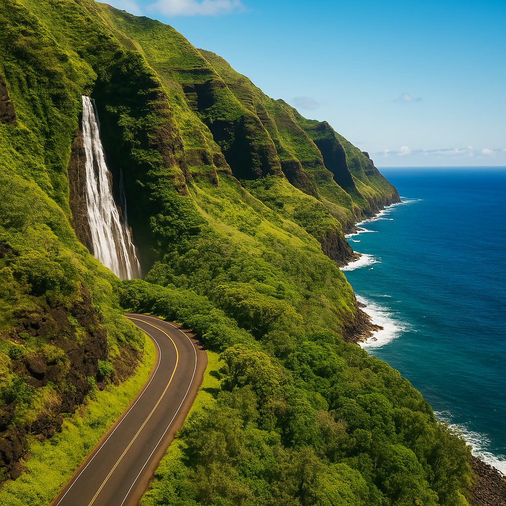 Hana Highway - Road to Hana (Maui) - Hawaii United States - Rendered - Digital File Digital My Custom Designs PDF