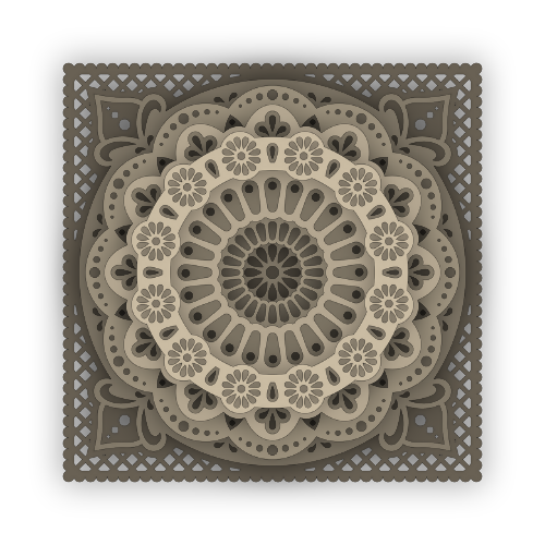 Mandala 5 Layer Wall Design - Laser Friendly - Digital File Layered Designs My Custom Designs SVG